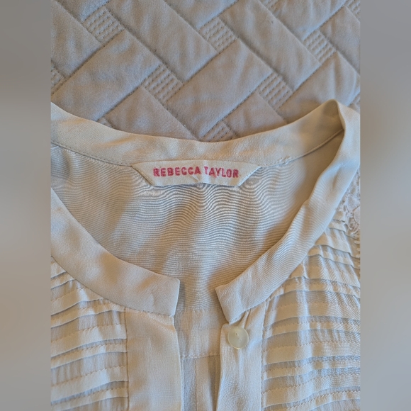 Rebecca Taylor Ivory Lace Victorian Secretary Sheath Career Dress sz 2 - Picture 5 of 16